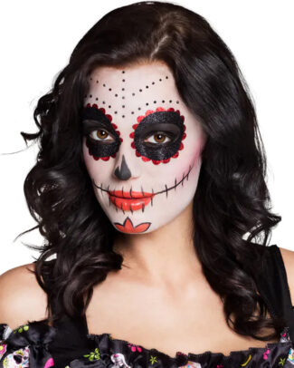 Boland Verkleed Schminkset Day of the Dead - Carnaval/Halloween - met strass steentjes