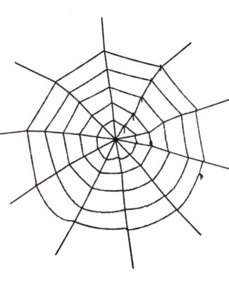 Zwart decoratie spinnenweb groot - dia 150 cm - Horror/Halloween decoratie/versiering