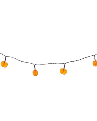 Halloween deco LED verlichting/lampjes pompoenen - op batterijen - 115 cm - griezel uitstraling