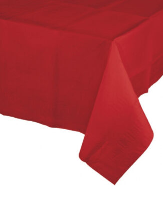 Party/verjaardag Tafelkleed - 1x - rood - 274 x 137 cm - tafellaken van papier
