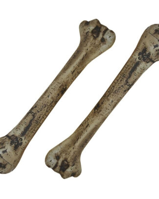 Decoratie bot - Set van 2x stuks - 27 cm - plastic - Halloween - Horror thema kerkhof versiering - n