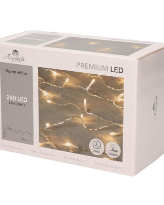 Kerstverlichting - warm wit - 240 leds - dimmer en timer - 24?m - buiten en binnen
