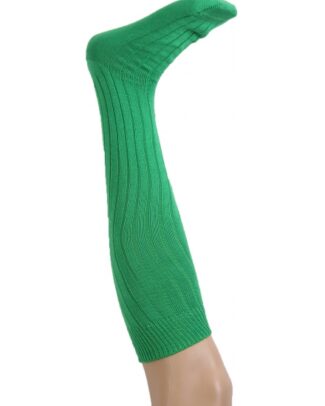 Carnaval verkleed kniekousen/lange sokken - groen - maat 41-47 - volwassenen - kleding