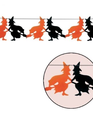 Halloween heks slinger - 300 cm - Halloween/horror decoratie/versiering - Heksen slingers