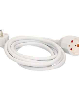 Verlengsnoer - 3 meter - randaarde - wit - 3500W - 250V