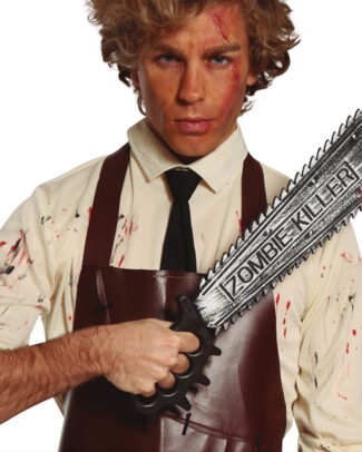 Horror zaag met bloed - groot - 50 cm - kunststof - zombie killer