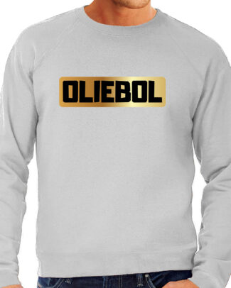 Oliebol foute Oud en Nieuw sweater - grijs - heren - Jaarwisseling outfit - truien