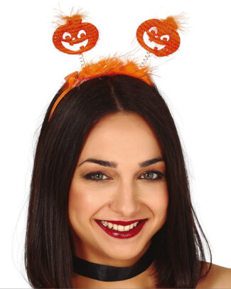 Halloween diadeem - pompoen - one size - oranje
