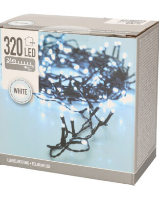 Bellatio Decorations Kerstboomverlichting - LED - helder wit - 24 meter