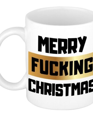Kerst thema Koffiemok - Fucking Christmas - 300 ml - keramiek - kerstcadeau - kerstmis