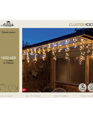 Ijspegelverlichting - 1032 led lampjes - klassiek warm wit - 700 cm - timer en dimmer