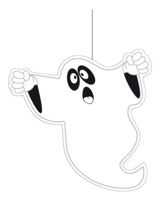Hangende spook-geest - papier - brandvertragend - 20 cm - halloween