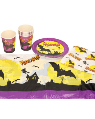 Horror themafeest/kinderfeest tafelversiering 6-persoons